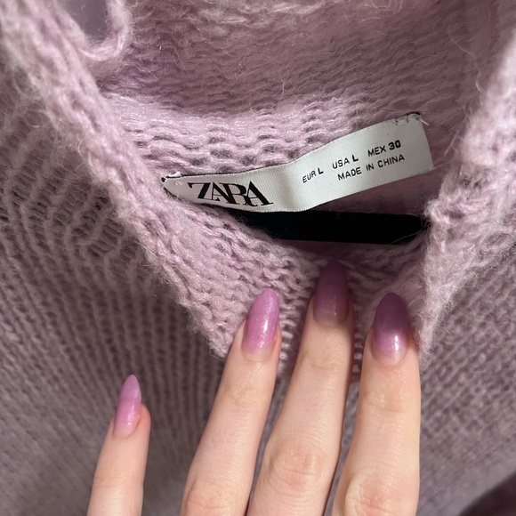 Zara Lilac Cowl Neck Sweater - Picture 3 of 7